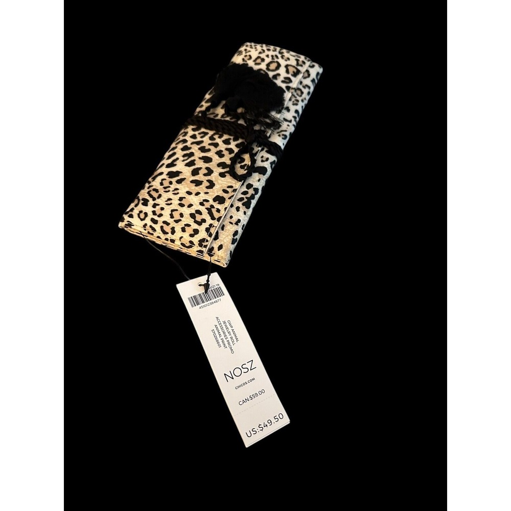 Chico's Jewelry Roll Case NWT Animal Print $49.50